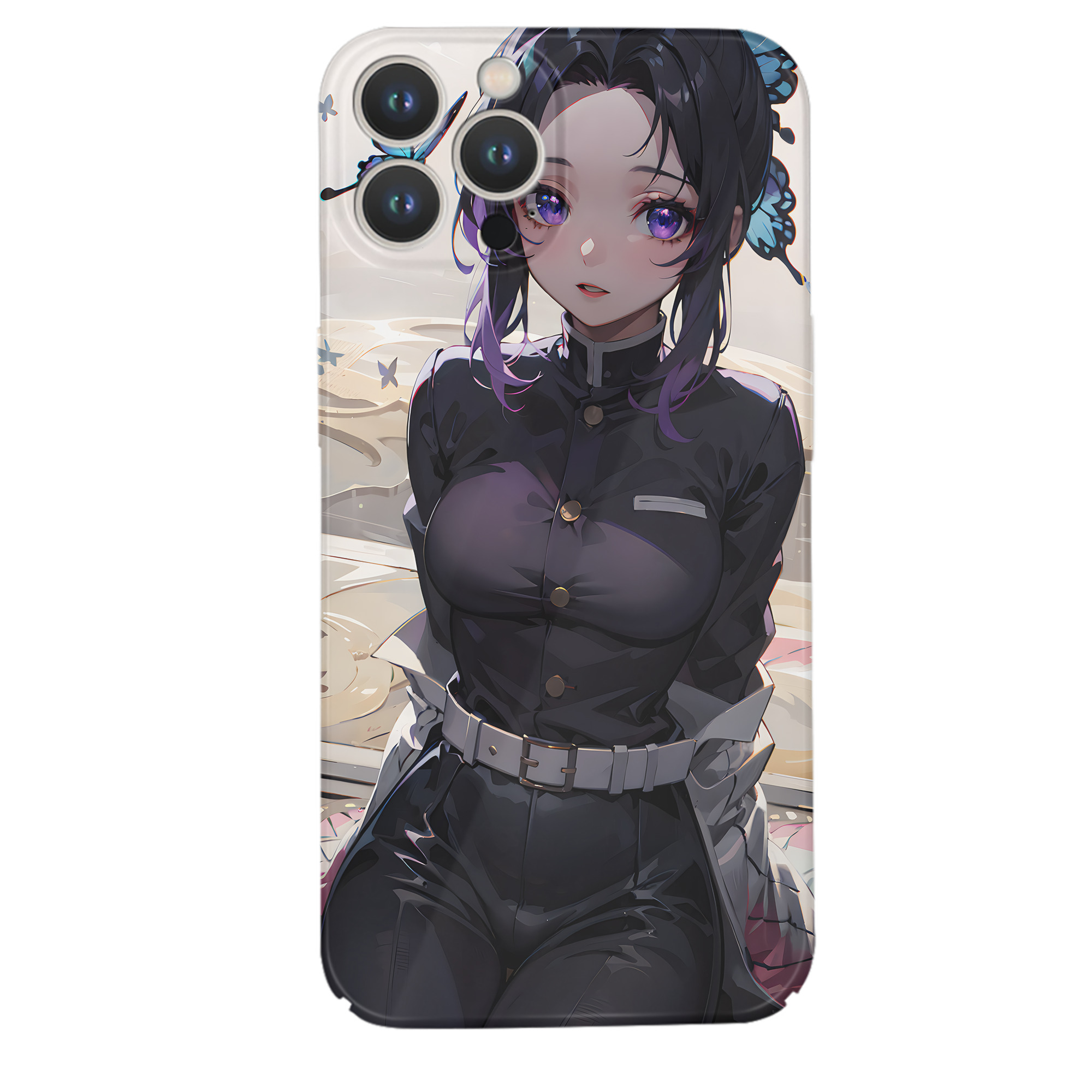 （画像用） 鬼滅の刃（きめつのやいば）蟲柱-胡蝶 しのぶ／こちょう しのぶ Kochou Shinobu 【iPhone 14シリーズ対応】ハードケース